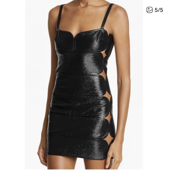 Courreges Dresses & Skirts - Courrèges cut out glossy mini dress